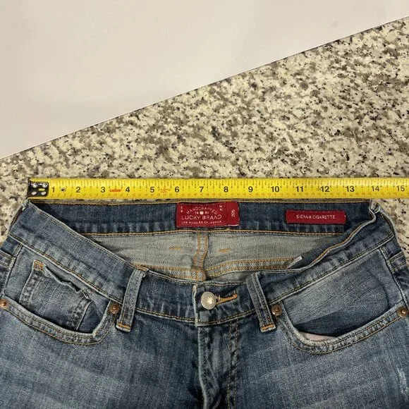 Lucky Brand Women’s 2/26 Sienna Cigarette Blue Jeans Stretch Denim Straight Leg - Picture 10 of 10